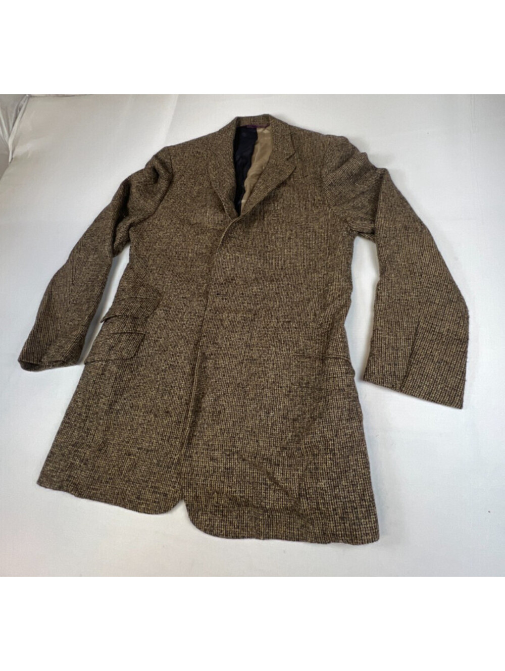 Massimo Bizzocchi Men 40R Brown Tweed Wool Blazer Sport Coat Jacket - Picture 6 of 9